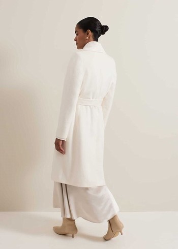 Phase Eight Nicci Belted Wool Coats White Canada | WBPSDY-761